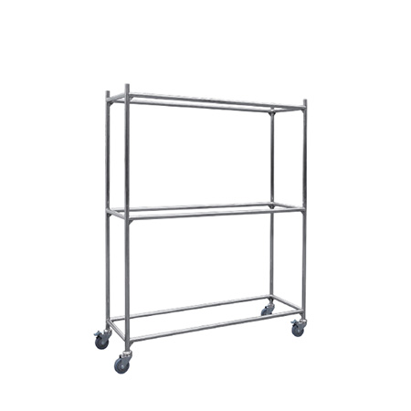 Stainless steel hotel garment rack with caster 