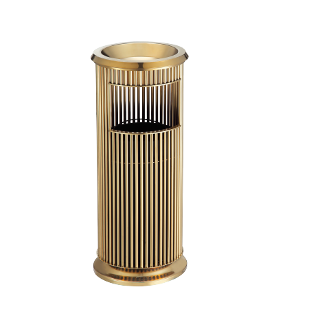 Stainless Steel Trash Can , Commercial Indoor Garbage Can Waste Bin with Removable Inner Bucket, Golden  Trash Receptacle Waste Container forRestaurant, Hotel