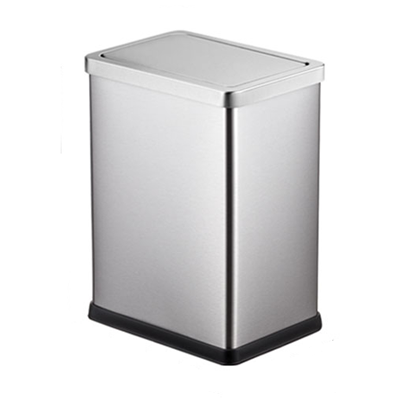  Swivel-A-Lid Small Trash Can, Stainless Steel Attractive 'Center-Inset' Designed Wastebasket