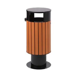 Outdoor Litter Trash Bin Wood Effect 