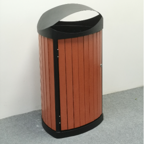 Wood Effect Outdoor Litter Bin - 60 Litre