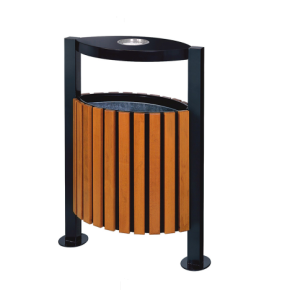 Outdoor Litter Bin Wood Effect