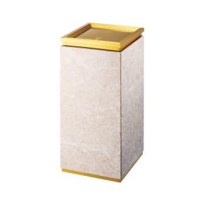 Hotel Crema Marfil marble trash can