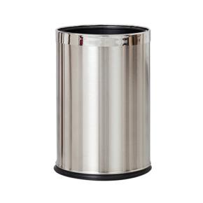 Stainless steel trash can for room corner