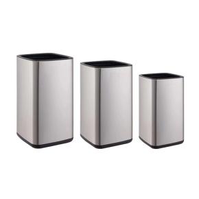 Double-layer stainless steel trash can