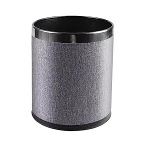 Elegant Decorative Metal Trash Can, Small Hotel Wastebasket