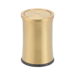 Stainless Steel Cylindrical Garbage Can for Home and Hotel 