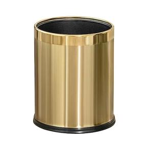  Stainless steel open top trash can gold color 