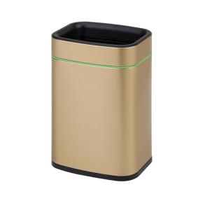 Rectangular open top trash can stainless steel 