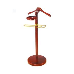 Modern solid wood clothes valet stand luxury free standing coat rack