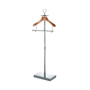 Metal Suit Rack Valet Stand with Clothes Hanger Pants Rail 