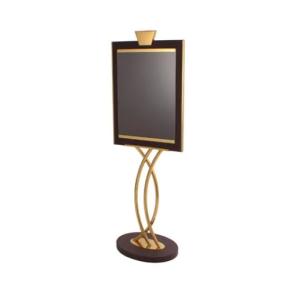 Southbay Hotel Hot Sale Stainless Steel Gold Chrome Finish Sign Stand 