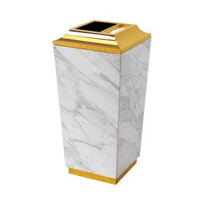 Volakas Luxury Marble Trash Can For Hospitality industry 