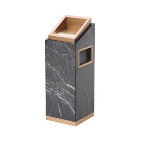 Hospitality quality marble trash cans