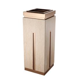 Floor Standing Marble Trash Bin with Ashtray Hotel Hospital Lobby Stainless Steel Ashtray Bin