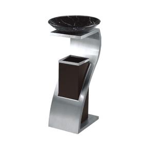  Elegant style hotel lobby trash can with ashtray stainless steel 