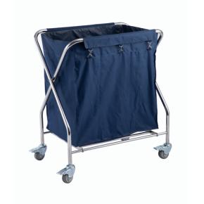 Stainless steel folding hotel laundry cart 