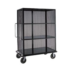 Hotel Shelved laundry trolley cage for laundry department  