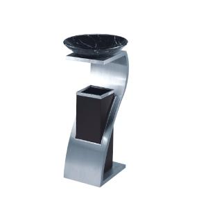 Hospitality ashtray stand and hotel lobby trash bin 