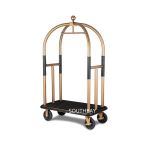 Hotel luggage cart with bronze finished 