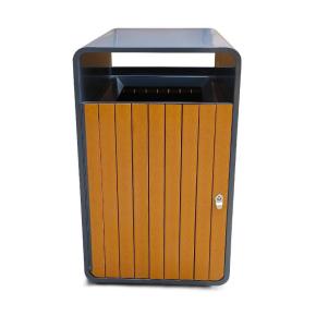 Trashcan  Outdoor Commerical  wooden Garbage Waste Bin